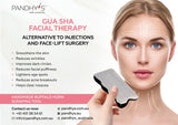 Gua Sha stone next to the girls face